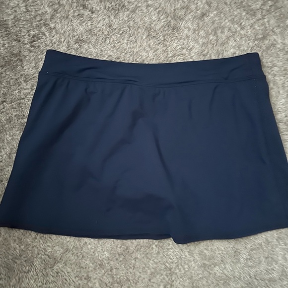 Lands' End Blue Swim Skorts/Skirt  with Smooth Fabric and Clean Hem Size 14 - Picture 6 of 7